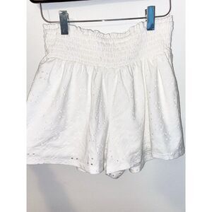 BCBG Eyelet Shorts Lined Off White Size XS